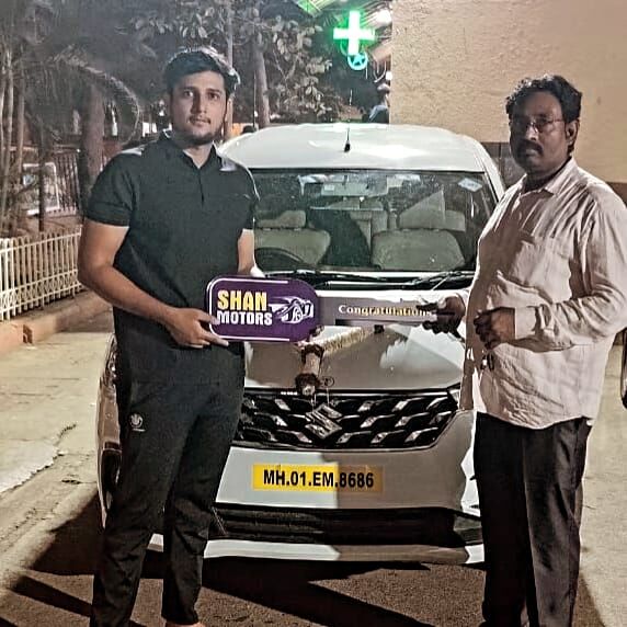 Happy customer with new car